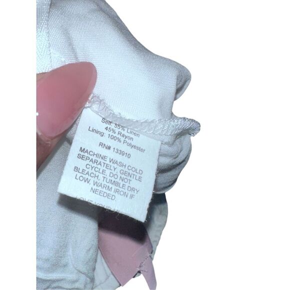 BEAUTIFUL Show Me Your MuMu Mini Skirt in off White Linen Size large Retail $108 - Picture 4 of 7